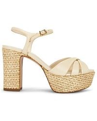 SCHUTZ SHOES - Keefa Raffia Platform Sandal - Lyst
