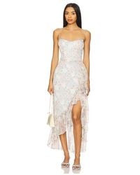 Astr - Vestido Irregular Dress En Color Azul Talla En - Lyst
