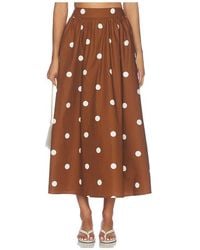 Susana Monaco - Polka Dot Poplin Midi Skirt - Lyst