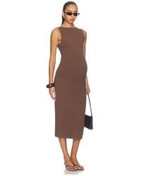 BUMPSUIT - Sculpting Rib Boat Neck Midi Dress - Lyst