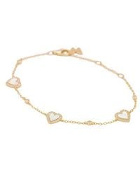 By Adina Eden - Eden Pave Heart Bracelet - Lyst