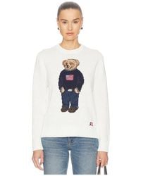 Polo Ralph Lauren - PULL LONG SLEEVE PULLOVER en White - Lyst