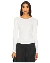 Leset - Manga Larga De Punto Calado. En Color Blanco Talla (También En Xs, S, M, Xl) - Lyst
