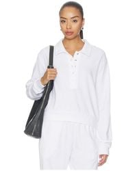 Michael Lauren - Kyson Drop Shoulder Crop Polo - Lyst