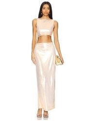 superdown - Conjunto Maxi Pearl En Color Oro Metálico Talla (También En M, S, Xl, Xs, Xxs) - Lyst