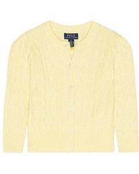 Polo Ralph Lauren - Long Sleeve Cotton Cable Knit Cardigan - Lyst