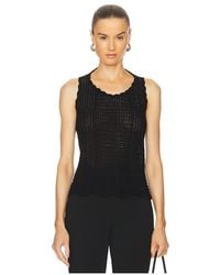 Norma Kamali - Scoop Neck Tank Crochet Top - Lyst