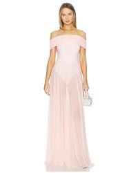 Norma Kamali - Sleeveless Cowl Neck Combo Flared Gown - Lyst