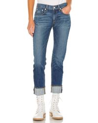 Rag & Bone Vaqueros de talle bajo dre - Azul