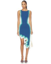 princess polly baby blue dress Jacquemus Asymmetric Midi Dress | Black main image 0