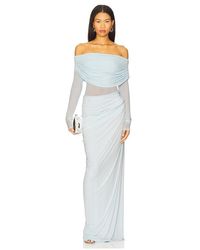 Deme by Gabriella - Vestido Largo Bella En Color Bebe Azul Talla (También En S, Xs) - Lyst