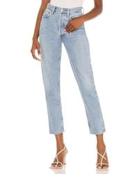 Geradlinige Jeans 90s in Schwarz Damen Bekleidung Jeans Capri-Jeans und cropped Jeans Agolde Denim Lockere 