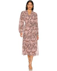 Damen Bekleidung Kleider Freizeitkleider und lange Kleider Joie Synthetik MIDI-KLEID PEORIA in Pink 