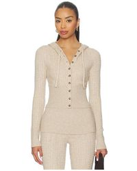 Lovers + Friends - Paulina Button Up Hoodie - Lyst