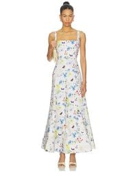 Alice + Olivia - Polly Seamed Drop Waist Flared Ankle Length Dress - Lyst