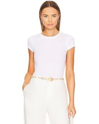 Enza Costa - Pointelle Cap Sleeve Crew - Lyst