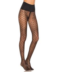 Commando Polka Dot Sheer Tight - Black