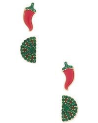 BaubleBar - Chili Lime Earrings Set - Lyst