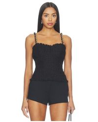 Balmain - Chain Straps Tweed Top - Lyst