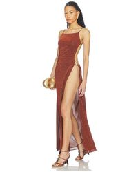 Oséree - Vestido Largo Lumiere Shell En Color Marrón Talla (También En S) - Lyst