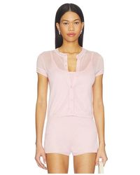 Central Park West - Serena Sheer Cardi With Cami Top - Lyst