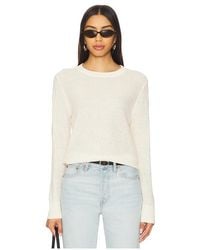 Enza Costa - リネンオープンニットクルーネックセーター - Lyst