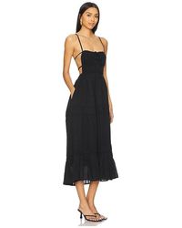 floral cotton maxi dress for women Cecilia Cotton Maxi Dress, Turquoise Ibiza Floral / L