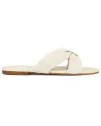 Kaanas - Banha Chunky Criss Cross Linen Sandal - Lyst