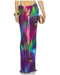 Runaway the Label - Cyrus Low Waist Sheer Maxi Skirt - Lyst