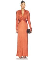 Misha - Vestido Dress En Color Marrón Talla (También En Xxs, Xs, S, M) - Lyst