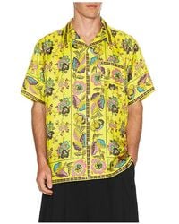 vowels - Short Sleeve Silk Shirt - Lyst