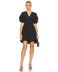 1.STATE - ROBE À FRONCES MANCHES BALLON in Black. Size XS. - Lyst