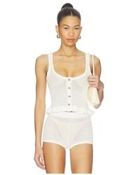 MAJORELLE - Fionina Pointelle Tank - Lyst