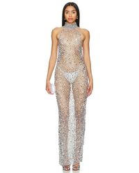 LAPOINTE - Sequin Mesh Gown - Lyst
