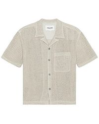 FRAME - Open Weave Short Sleeve Shirt - Lyst