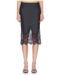 Norma Kamali - Bias Half Slip Skirt With Lace - Lyst