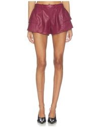 Free People - X Revolve Star Dust Faux Leather Short - Lyst