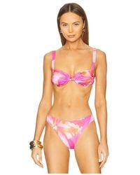 Cin Cin - Ariel Ruched Bikini Top - Lyst