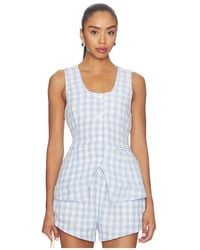 Blank NYC - Gingham Sleeveless Top - Lyst