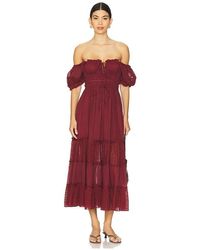 green emerald velvet dress Free People Falling Sun Midi Dress in Syrah