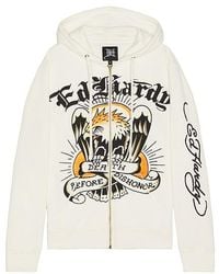 Ed Hardy - Eagle Fleece Zip Up Hoodie - Lyst