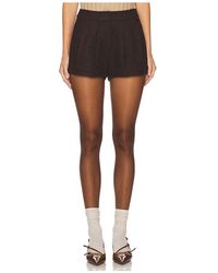 Astr - High-Waisted Wool Shorts - Lyst