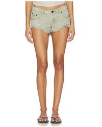 One Teaspoon - Bonitas Low Waist Messed Up Denim Shorts - Lyst