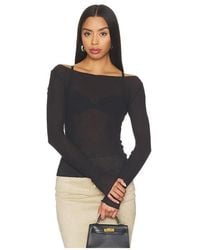 WAO - Boat Neck Long Sleeve Tee - Lyst