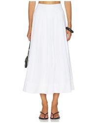 ALIGNE - Julie Pleated Poplin Skirt - Lyst