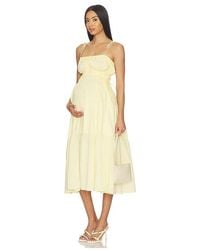 BUMPSUIT - Shirred Midi Poplin Dress - Lyst