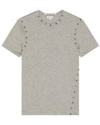 Jaded London Anointed White Waffle Henley Tee in Grey for Men