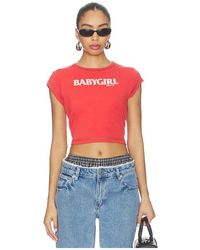 A.Brand - Babygirl Rib Cropped Tee - Lyst