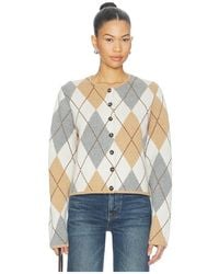 ALIGNE - Aggie Merino Argyle Cardigan - Lyst