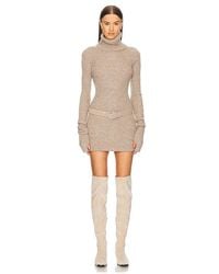 Helsa Saffron Mini Knit Dress in Black | Lyst